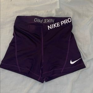 Purple Nike Pro Spandex